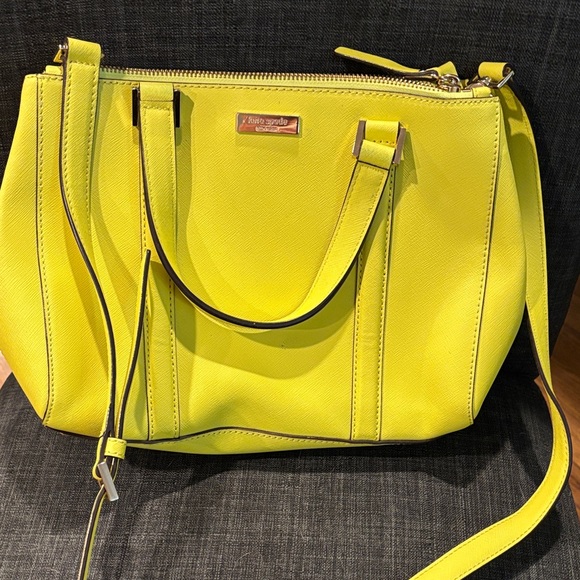 kate spade Handbags - Kate Spade Lime yellow/Green Satchel with long strap